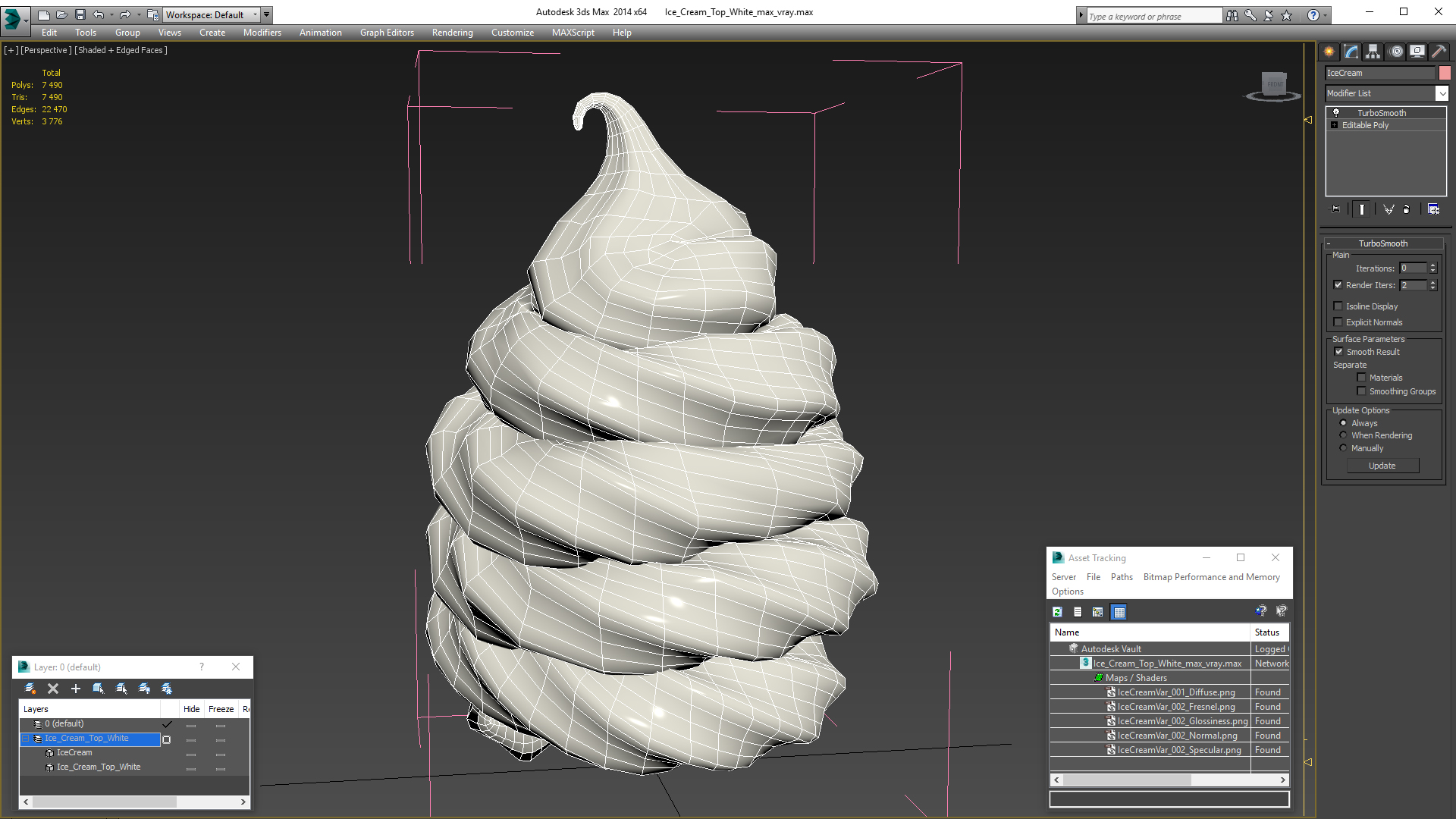 Ice Cream Top White 3D model