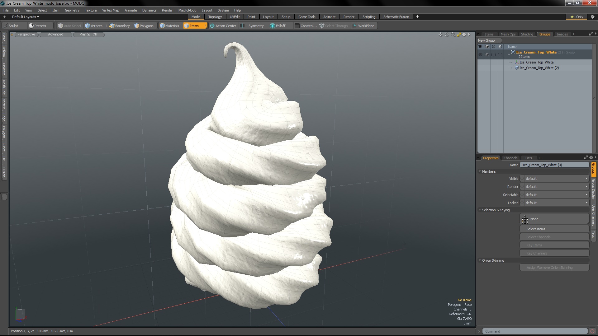 Ice Cream Top White 3D model