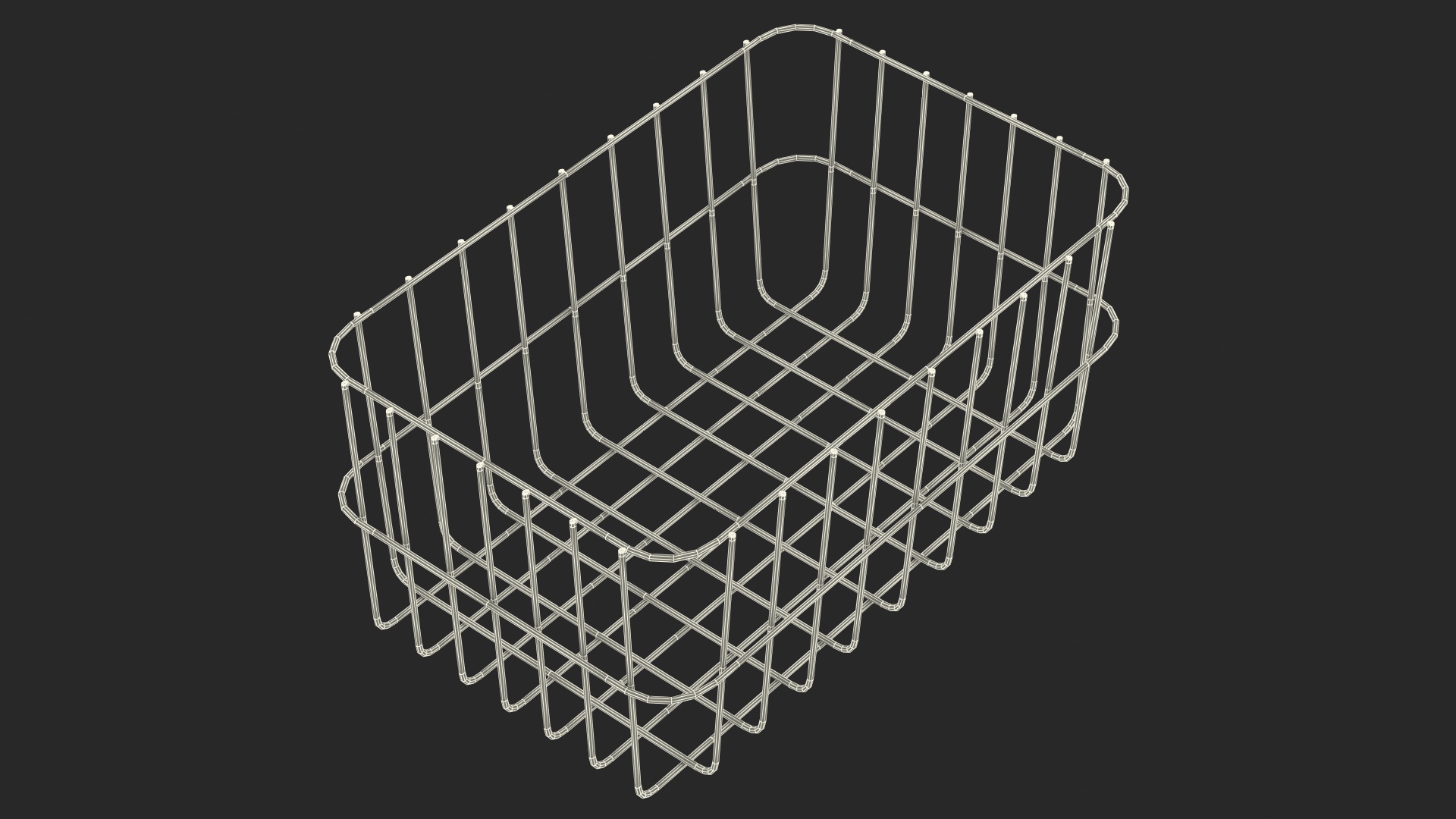 3D Black Steel Basket model