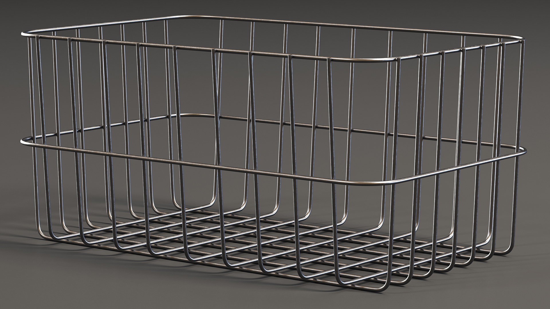 3D Black Steel Basket model