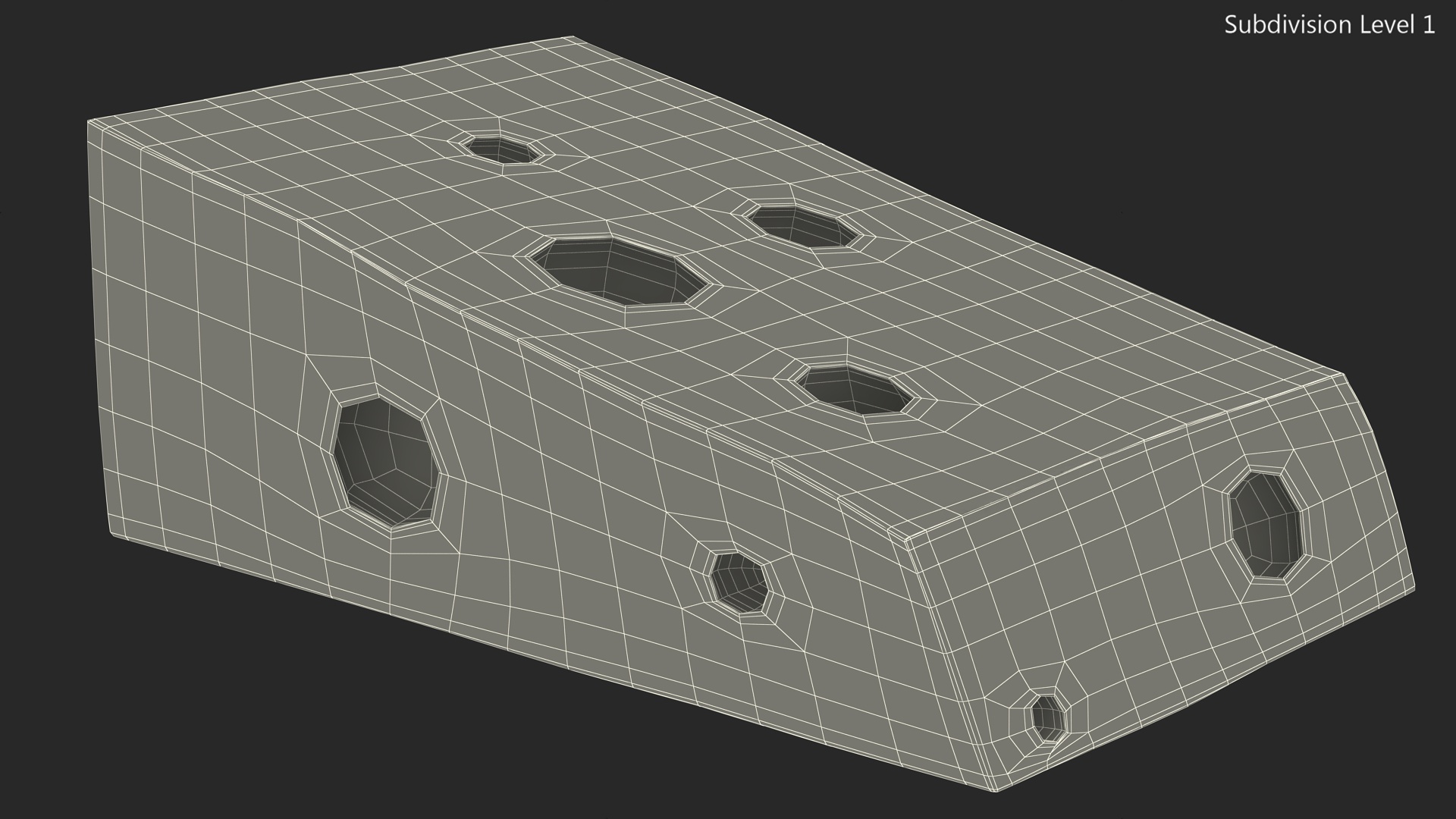 3D Swiss Cheese Block model