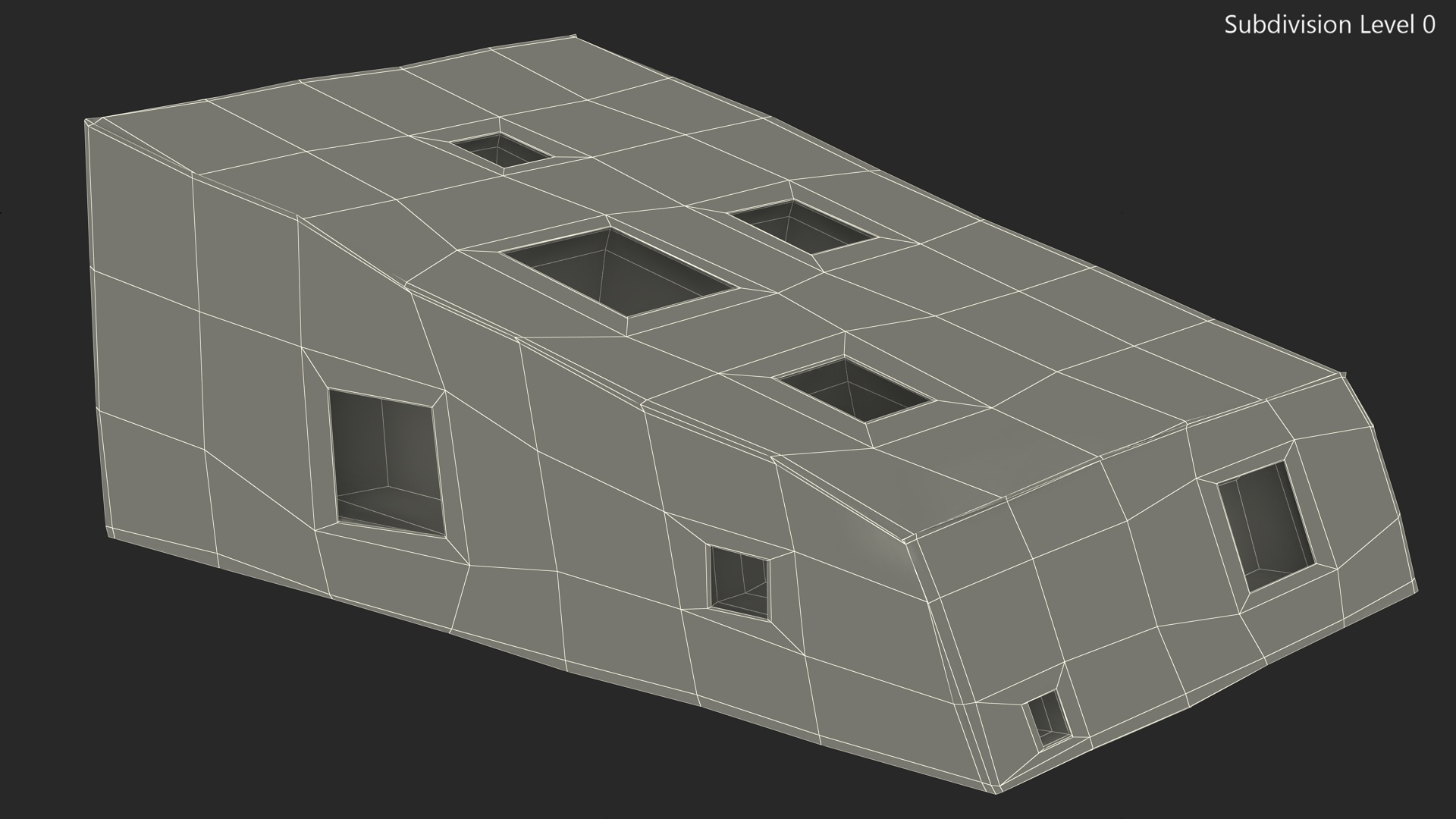 3D Swiss Cheese Block model