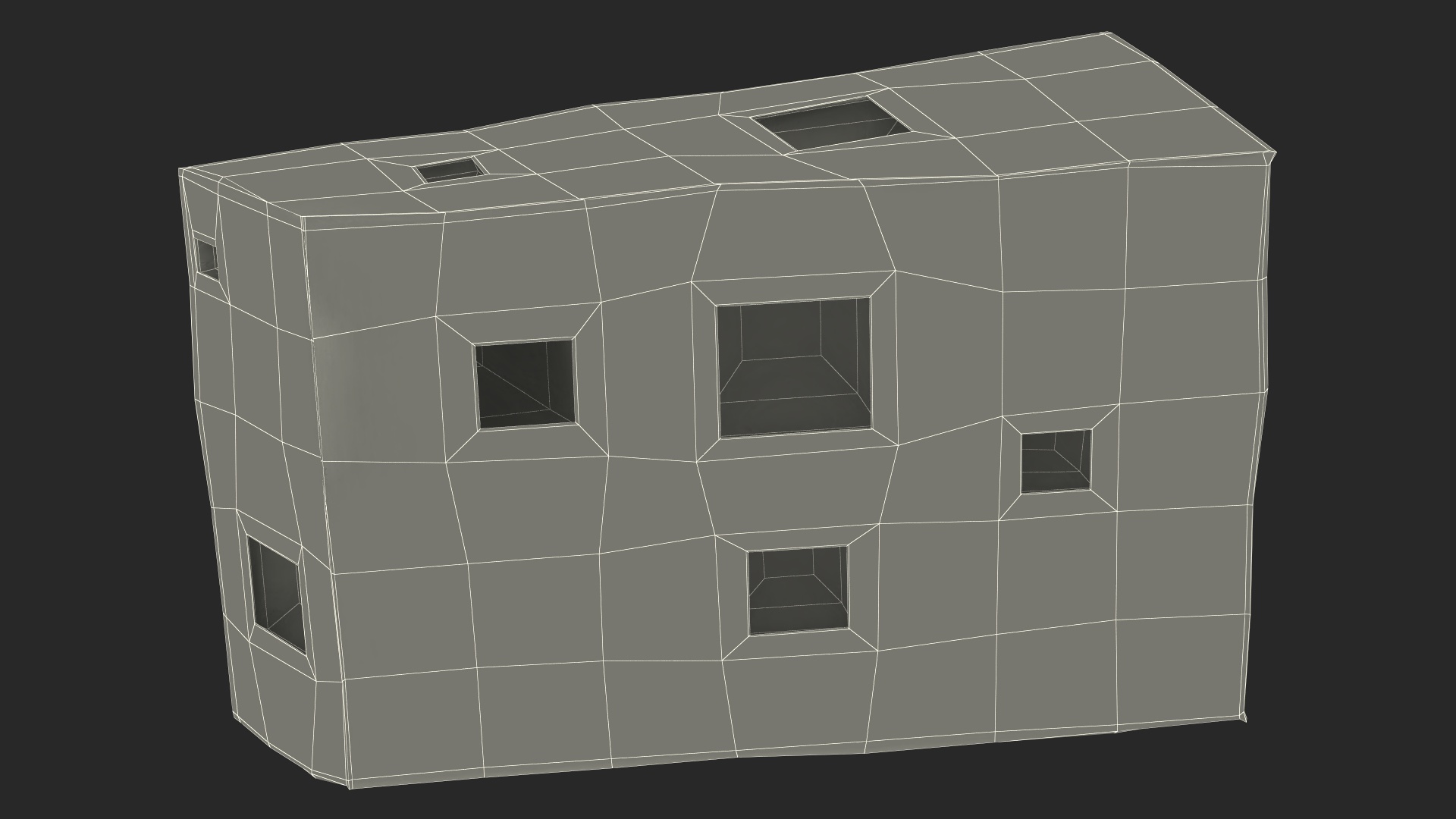 3D Swiss Cheese Block model