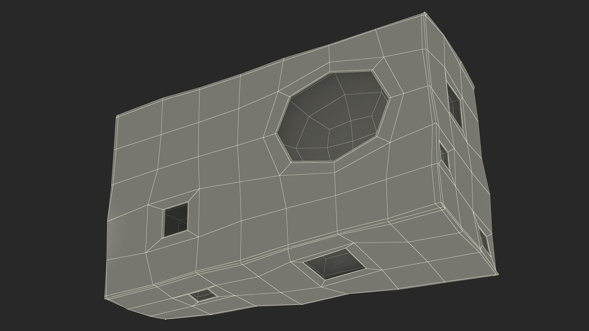 3D Swiss Cheese Block model