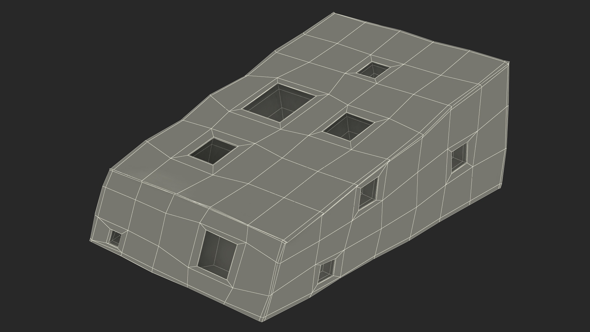 3D Swiss Cheese Block model