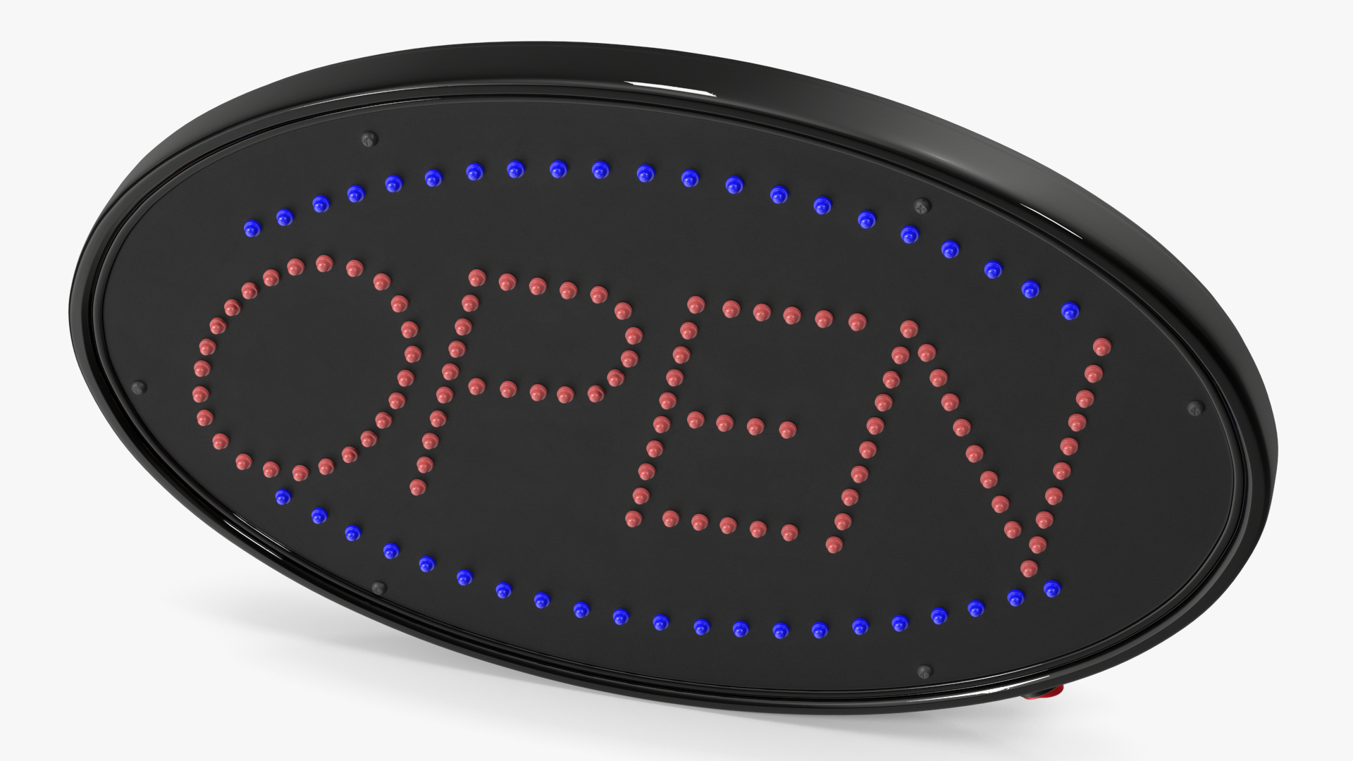 Oval LED Light Business Sign Open OFF 3D