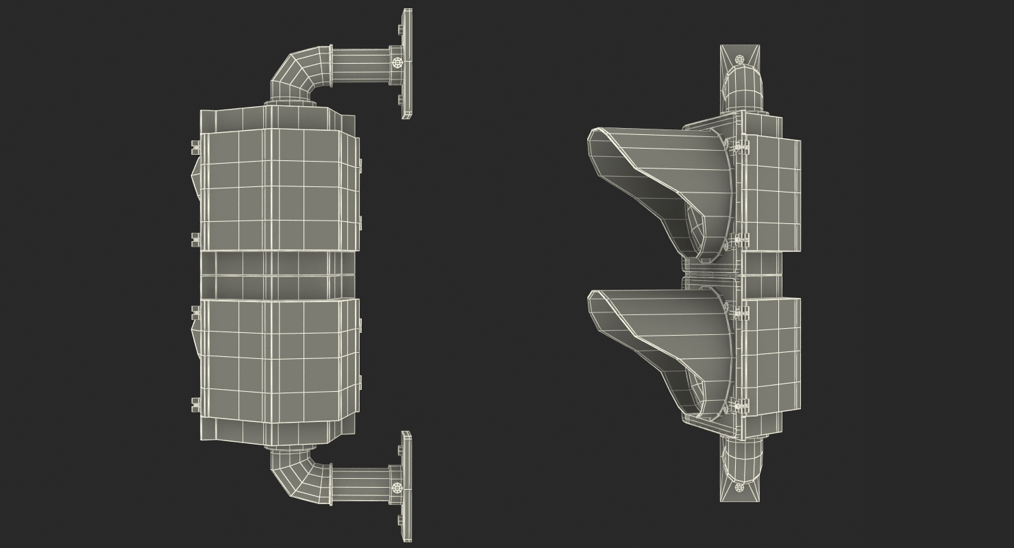 3D model Two Section Traffic Light