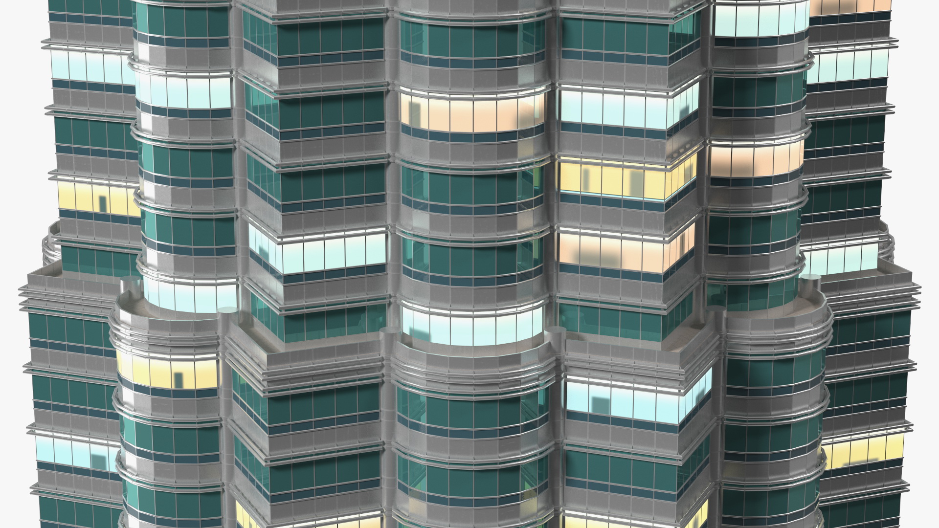 Skyscraper Tower Night Glow 3D