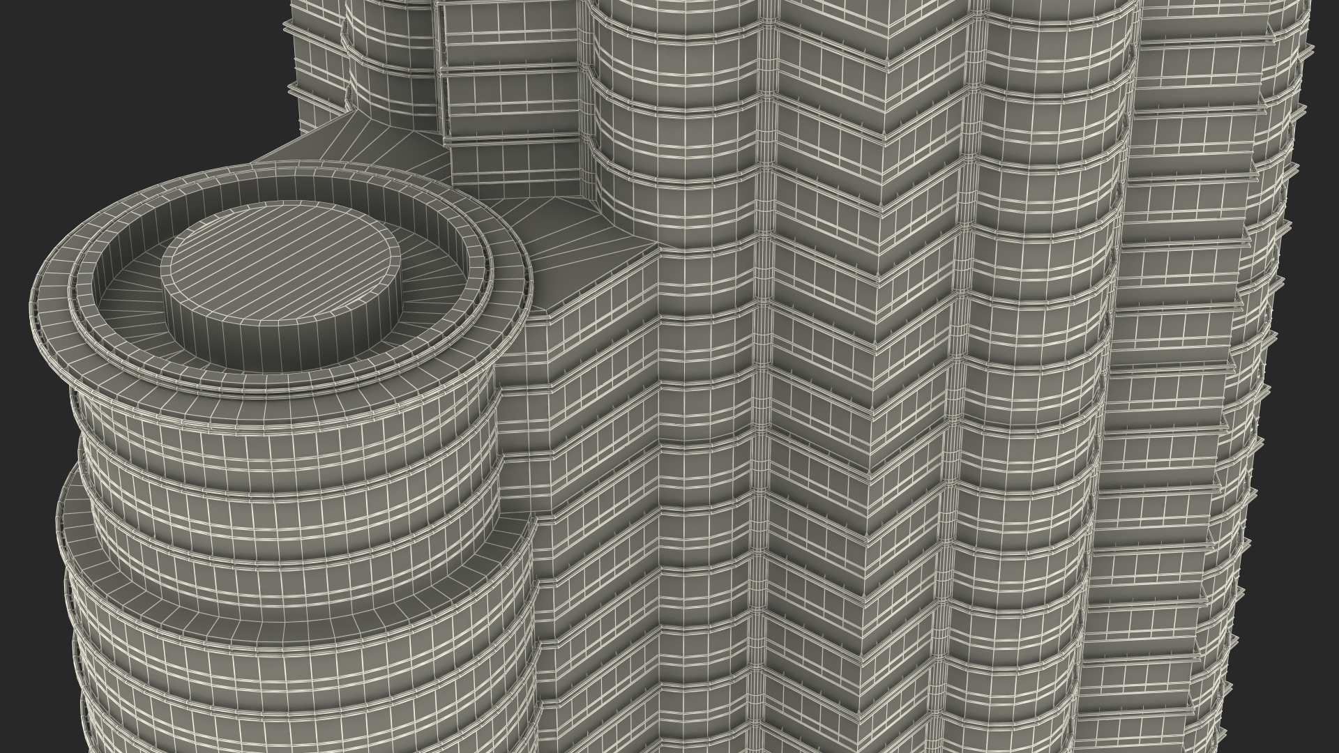 Skyscraper Tower Night Glow 3D
