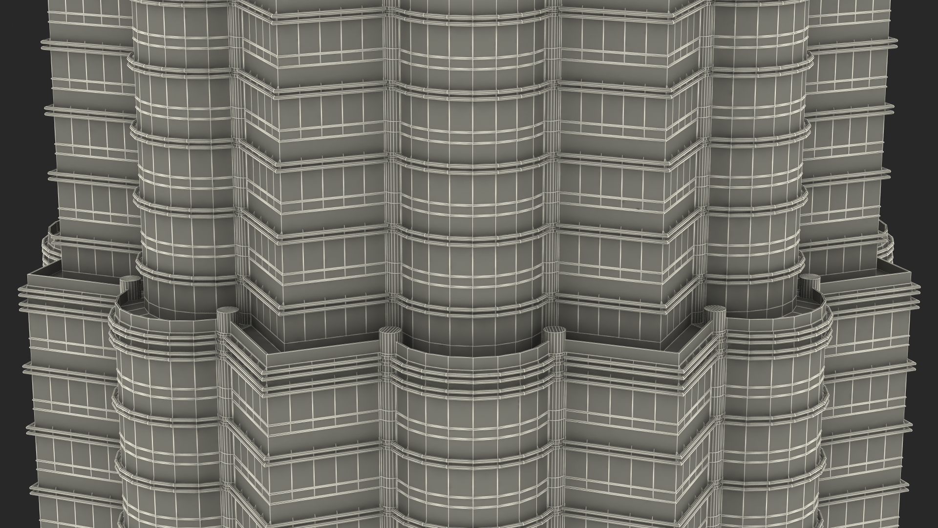Skyscraper Tower Night Glow 3D
