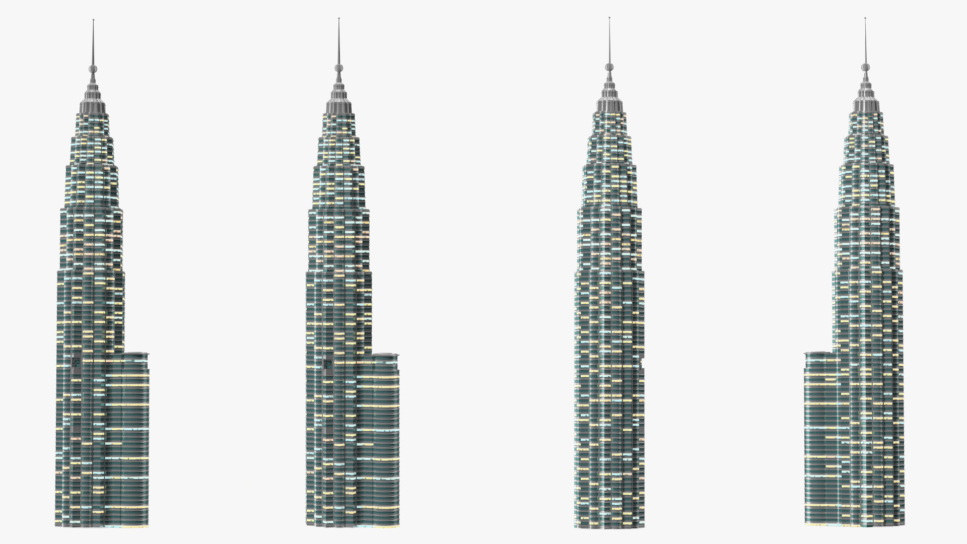 Skyscraper Tower Night Glow 3D