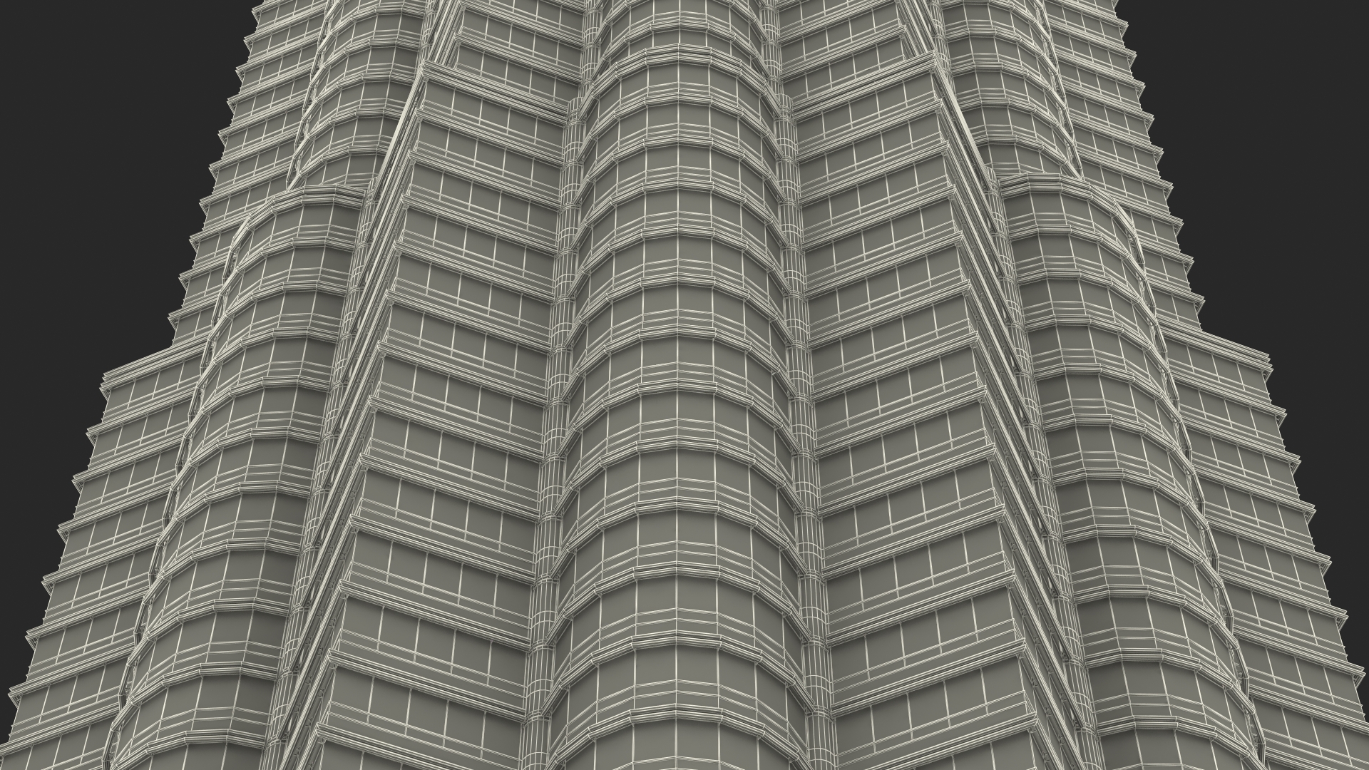 Skyscraper Tower Night Glow 3D