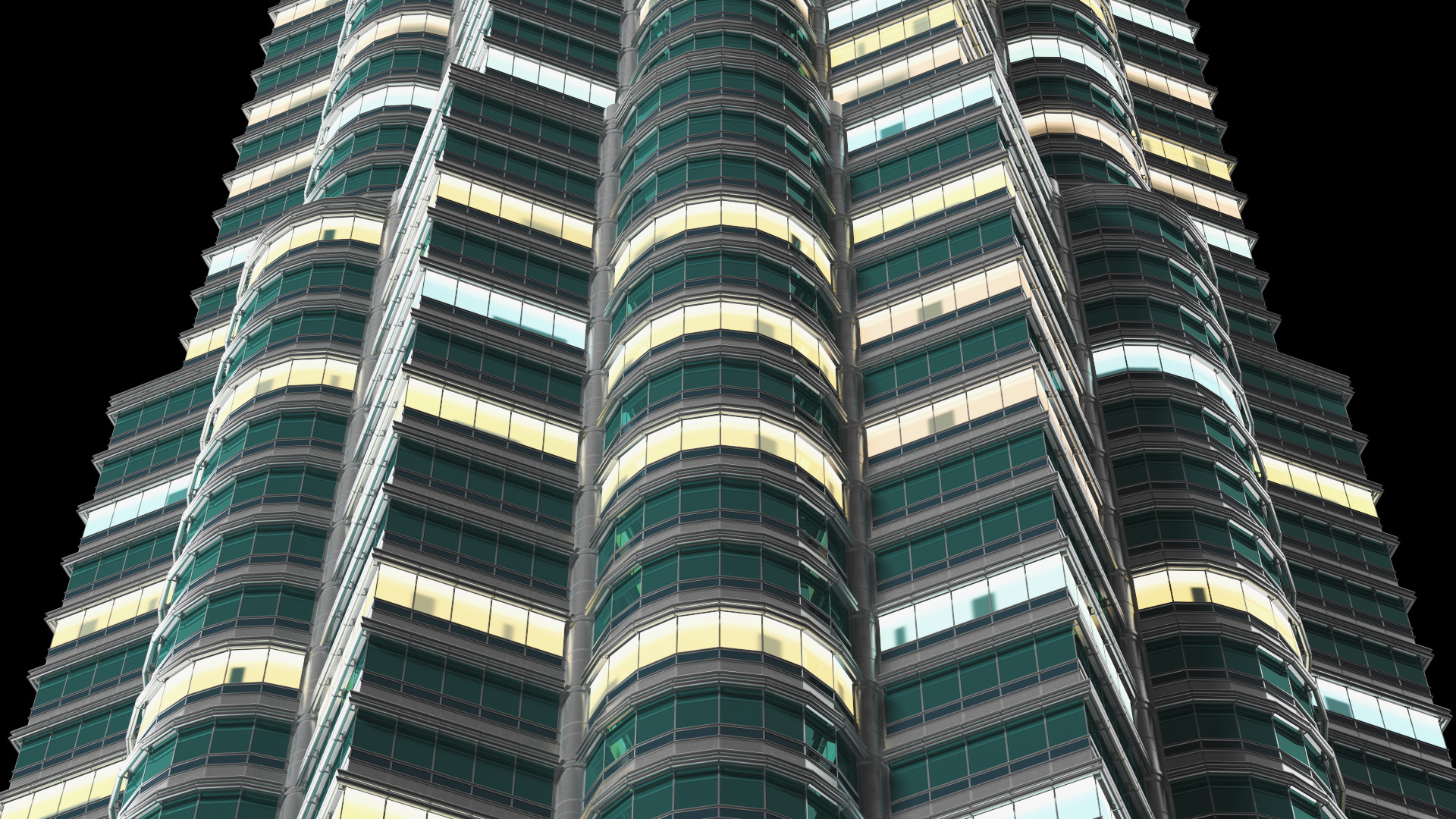 Skyscraper Tower Night Glow 3D