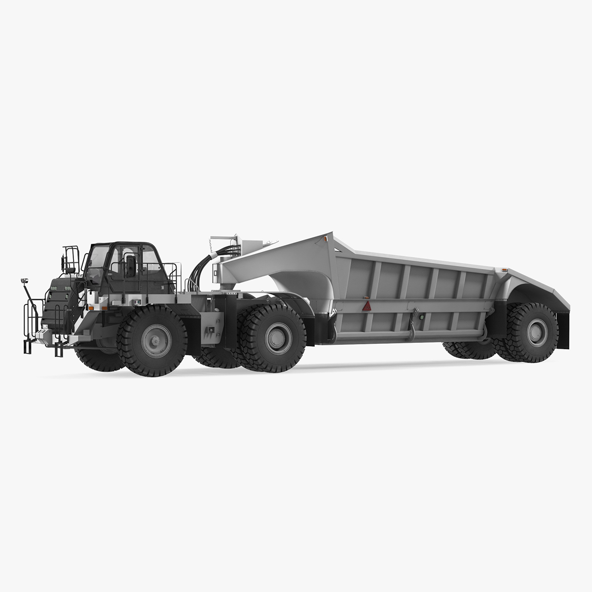 3D model Heavy Duty Dump Trailer Clean Rigged for Cinema 4D