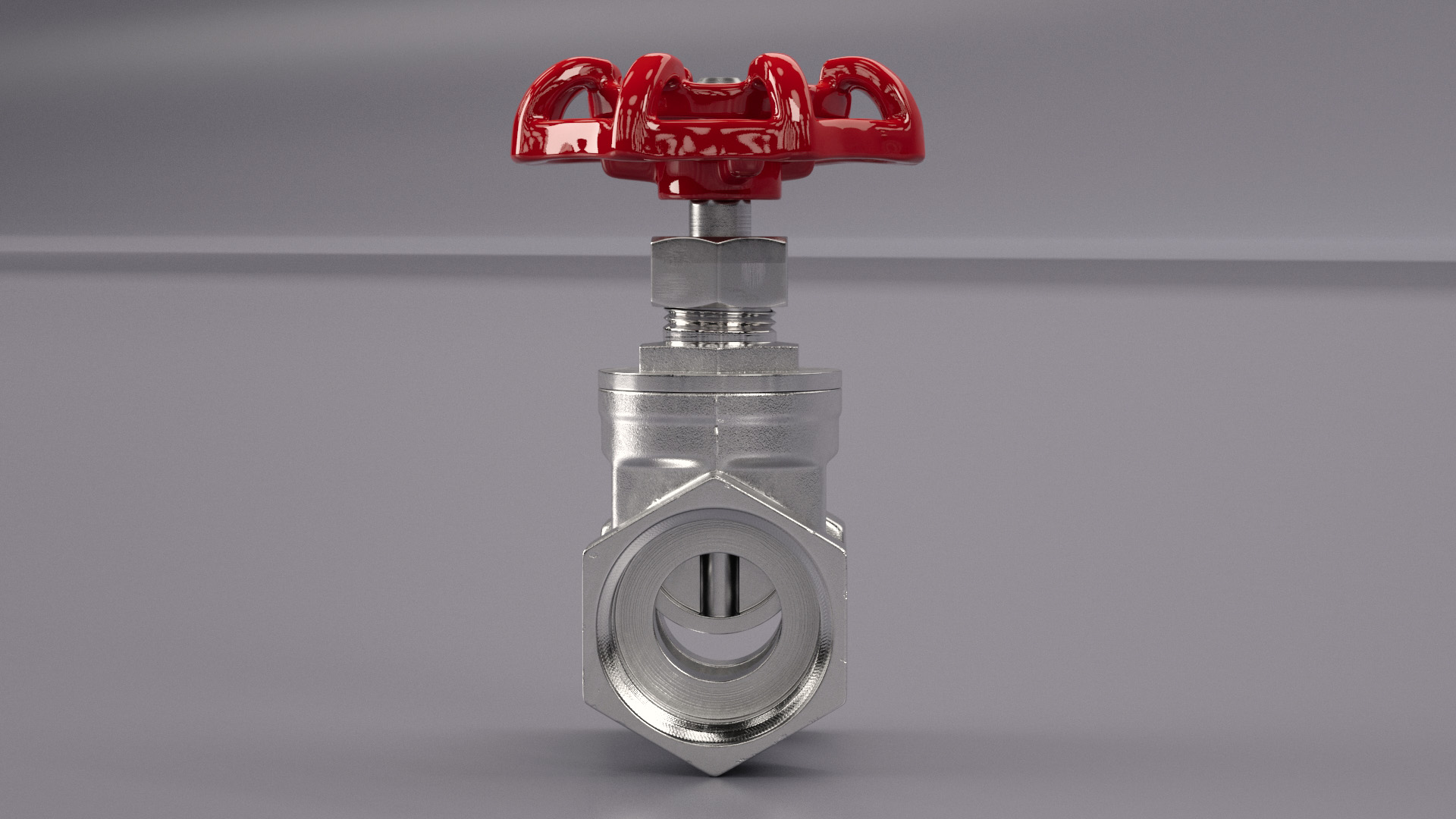 Nickel Gate Valve 3D