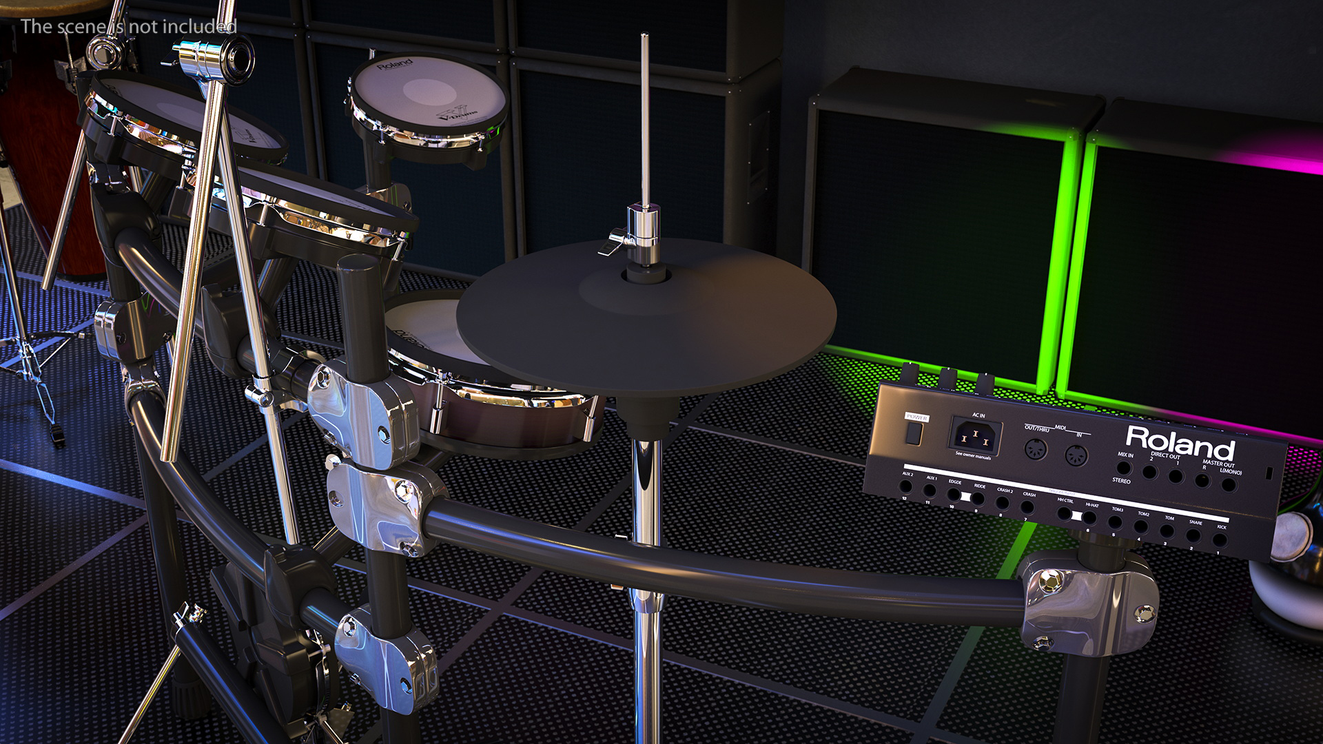 3D Electronic Drum Kit Roland with Module model