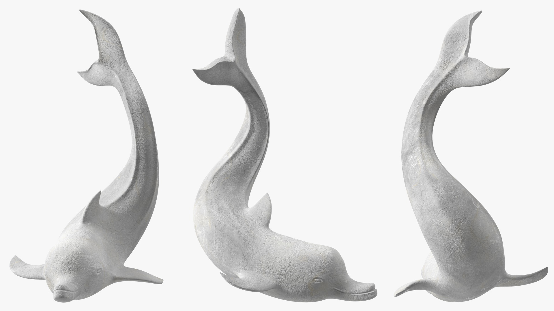 Marble Dolphin Sculpture for 3D Print 3D