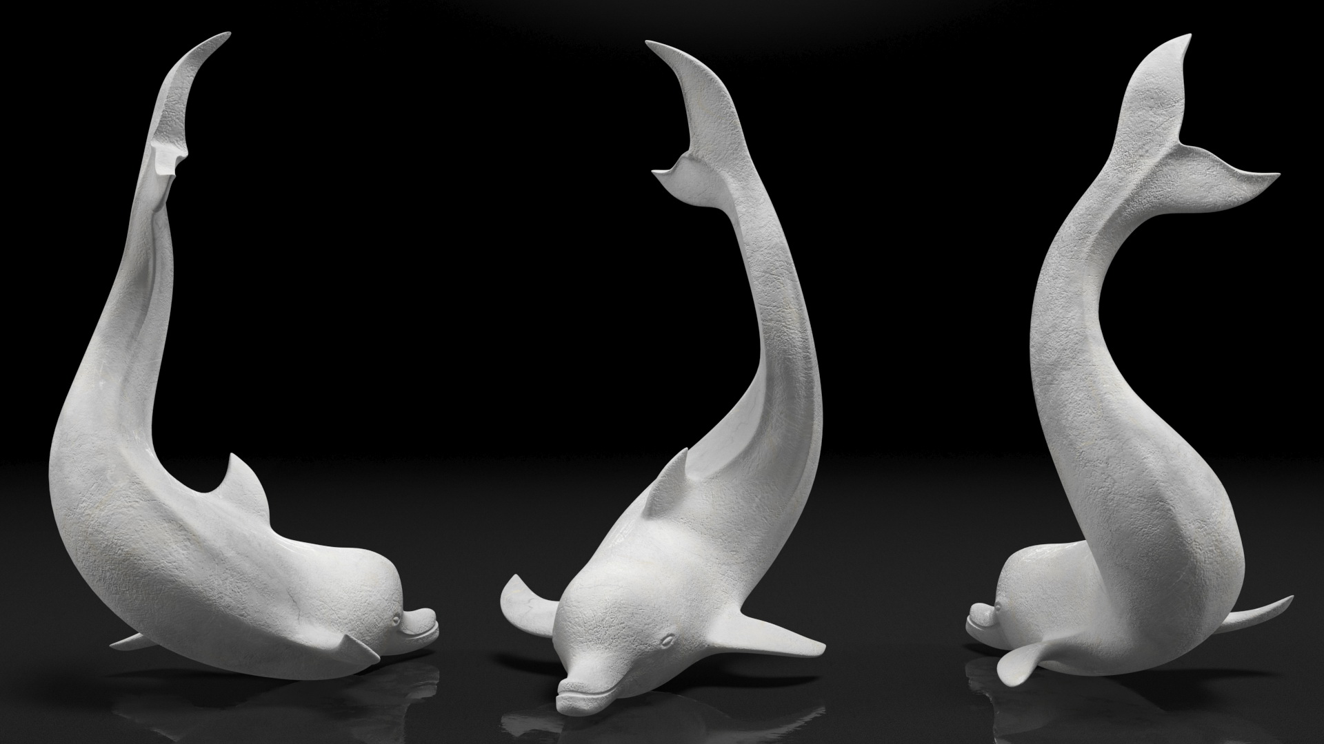 Marble Dolphin Sculpture for 3D Print 3D