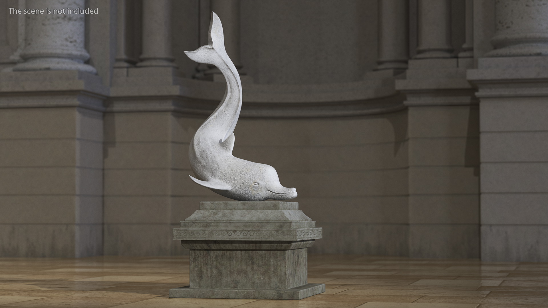 Marble Dolphin Sculpture for 3D Print 3D