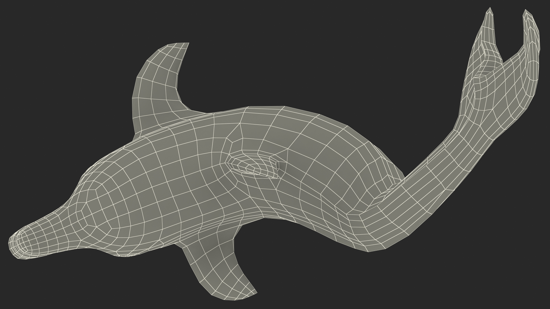 Marble Dolphin Sculpture for 3D Print 3D
