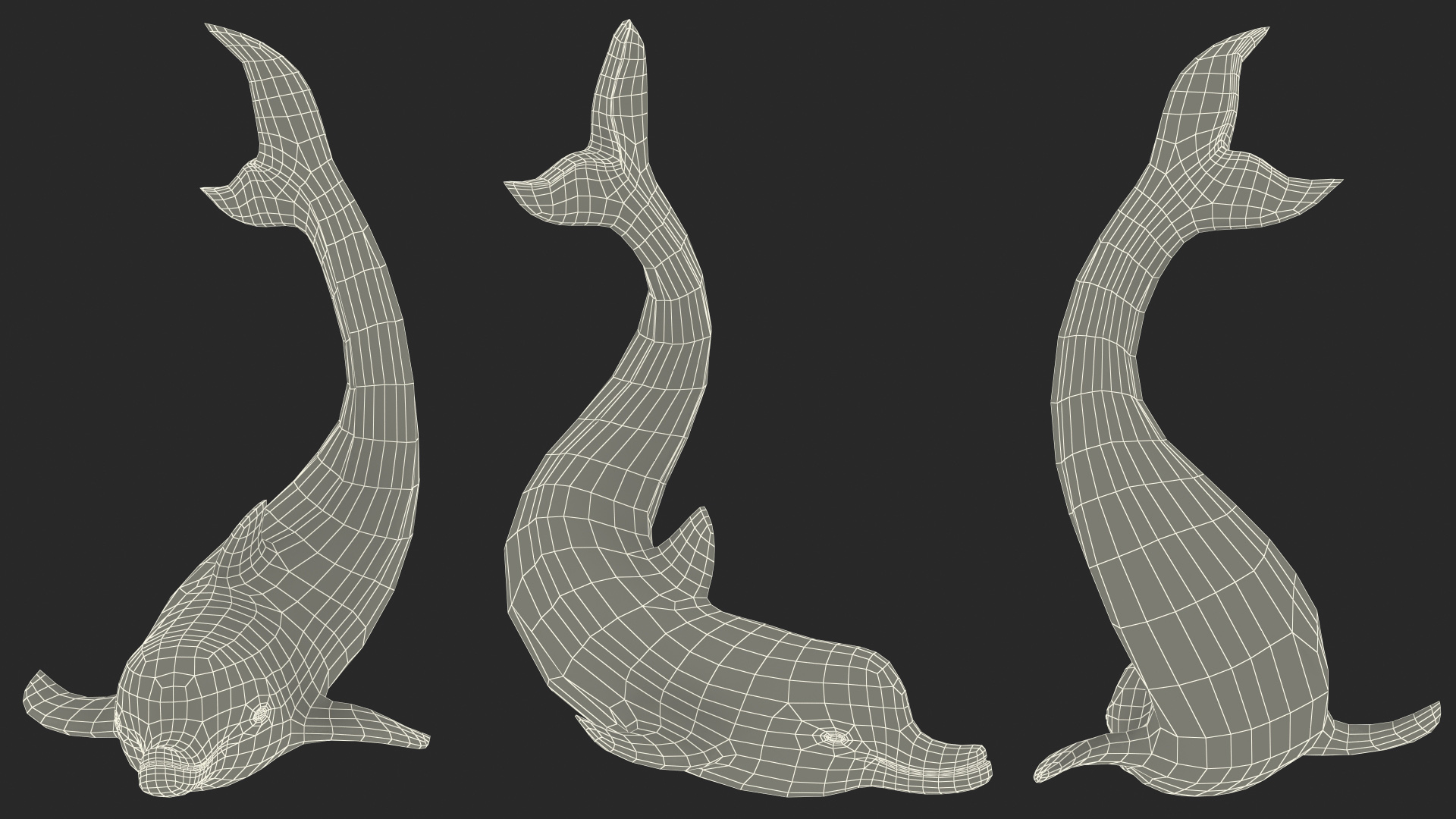 Marble Dolphin Sculpture for 3D Print 3D