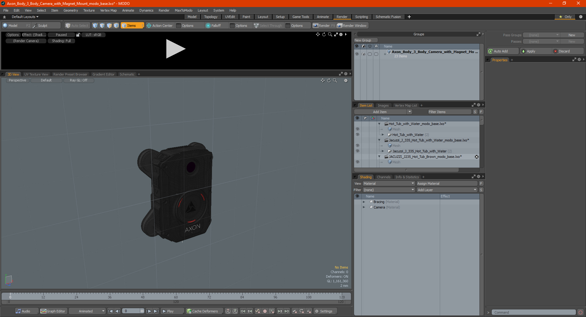 3D Axon Body 3 Body Camera with Magnet Mount