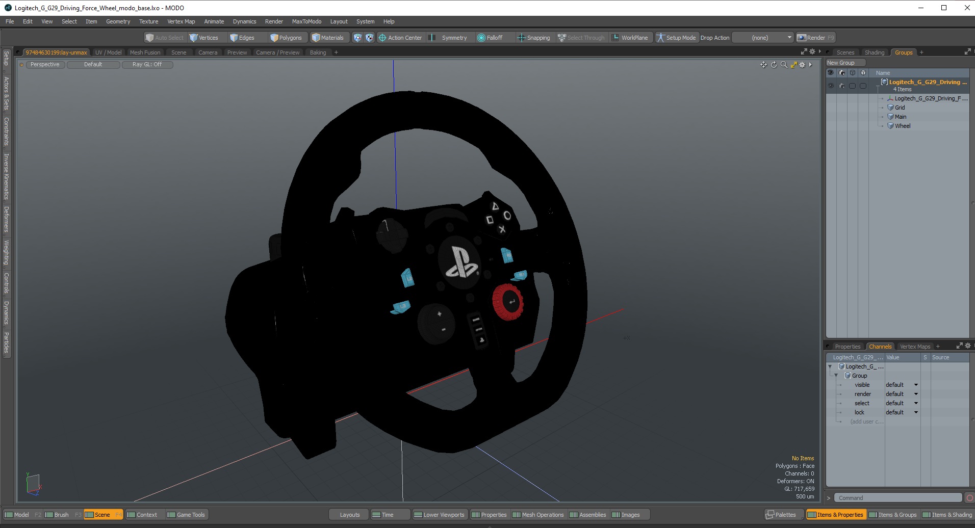 Logitech G G29 Driving Force Wheel 3D model