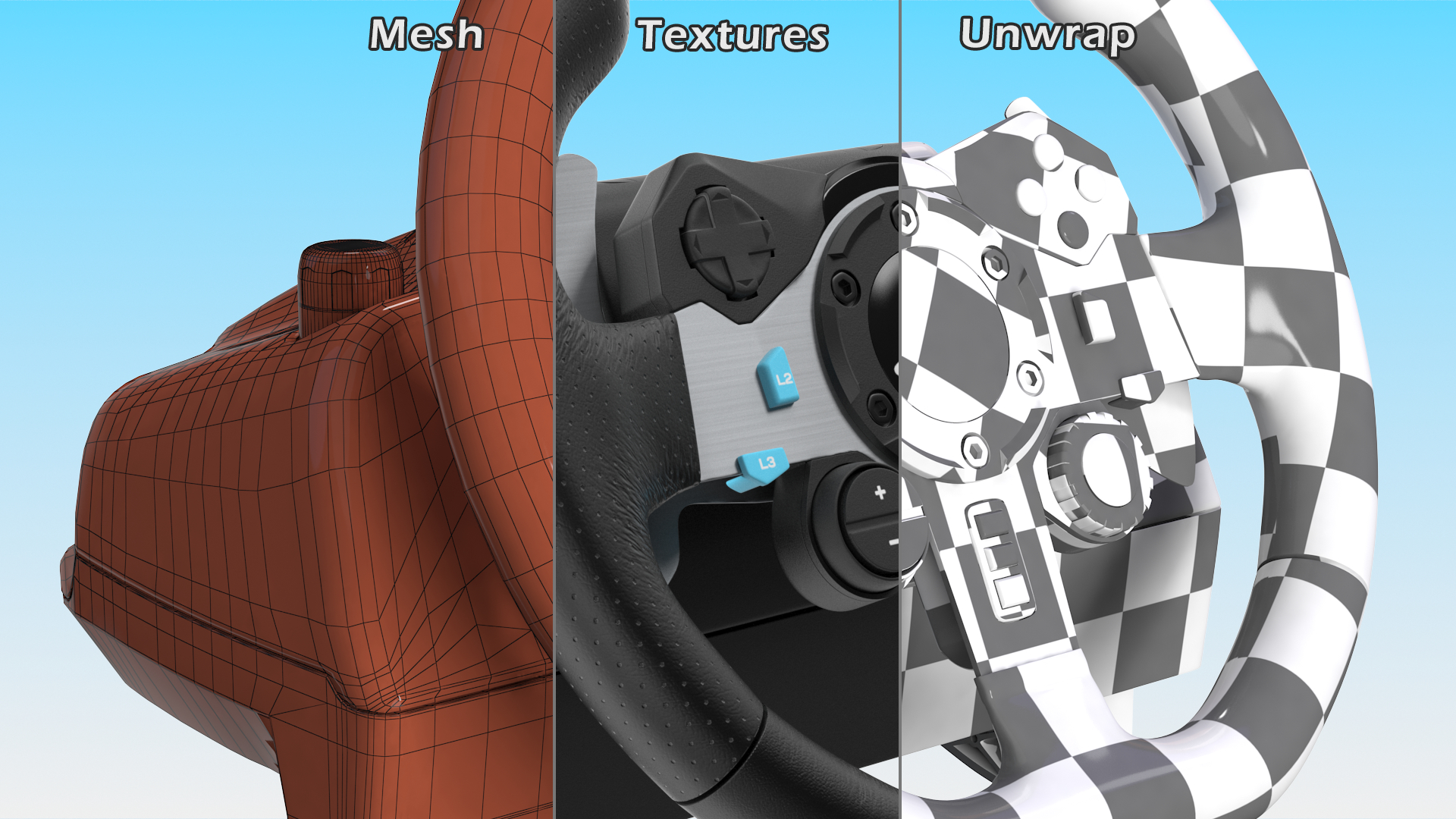 Logitech G G29 Driving Force Wheel 3D model