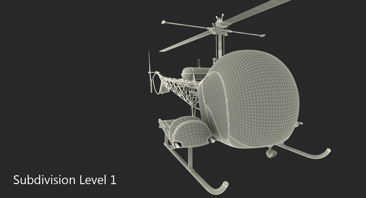 Bell H 13 Sioux United States Army 3D model