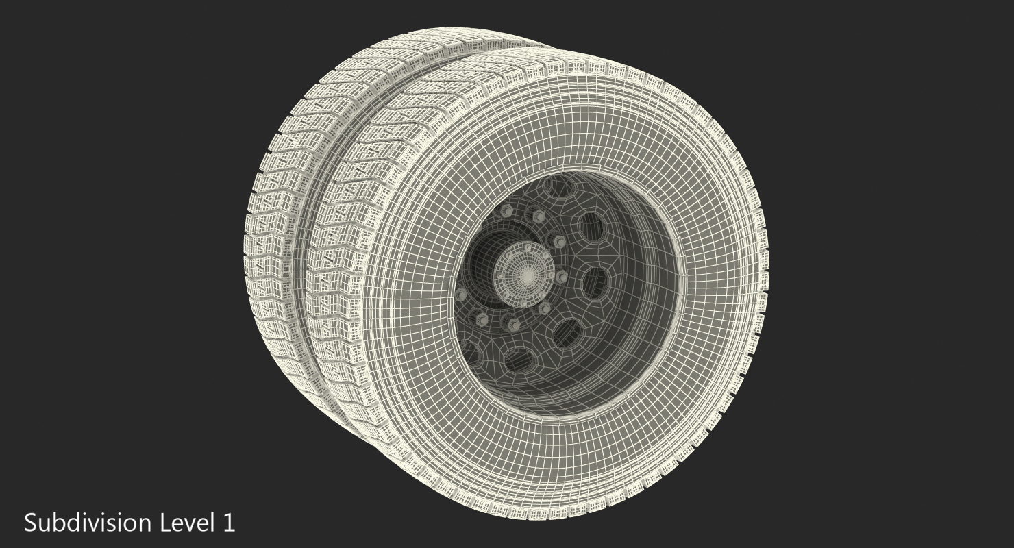 Truck Rear Wheels 3D
