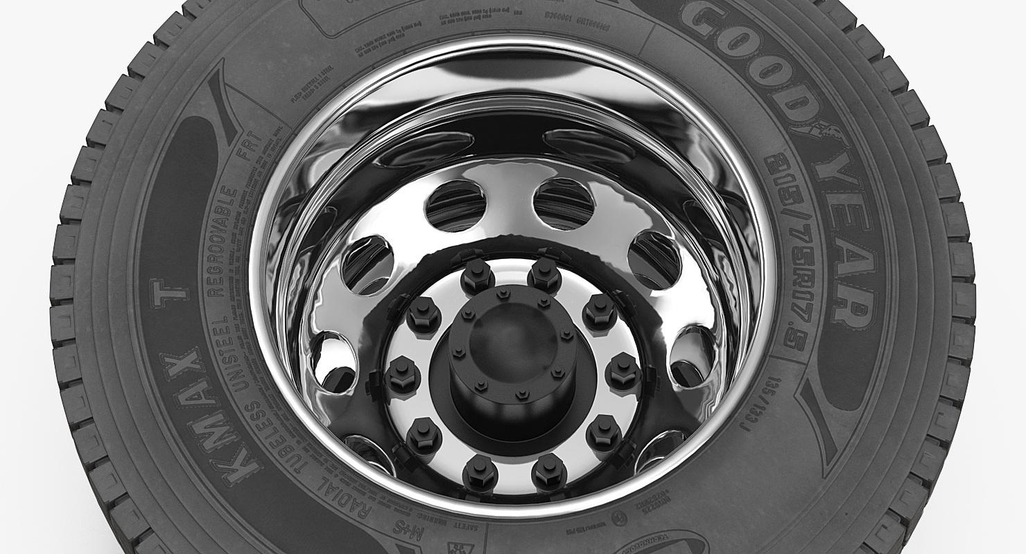 Truck Rear Wheels 3D