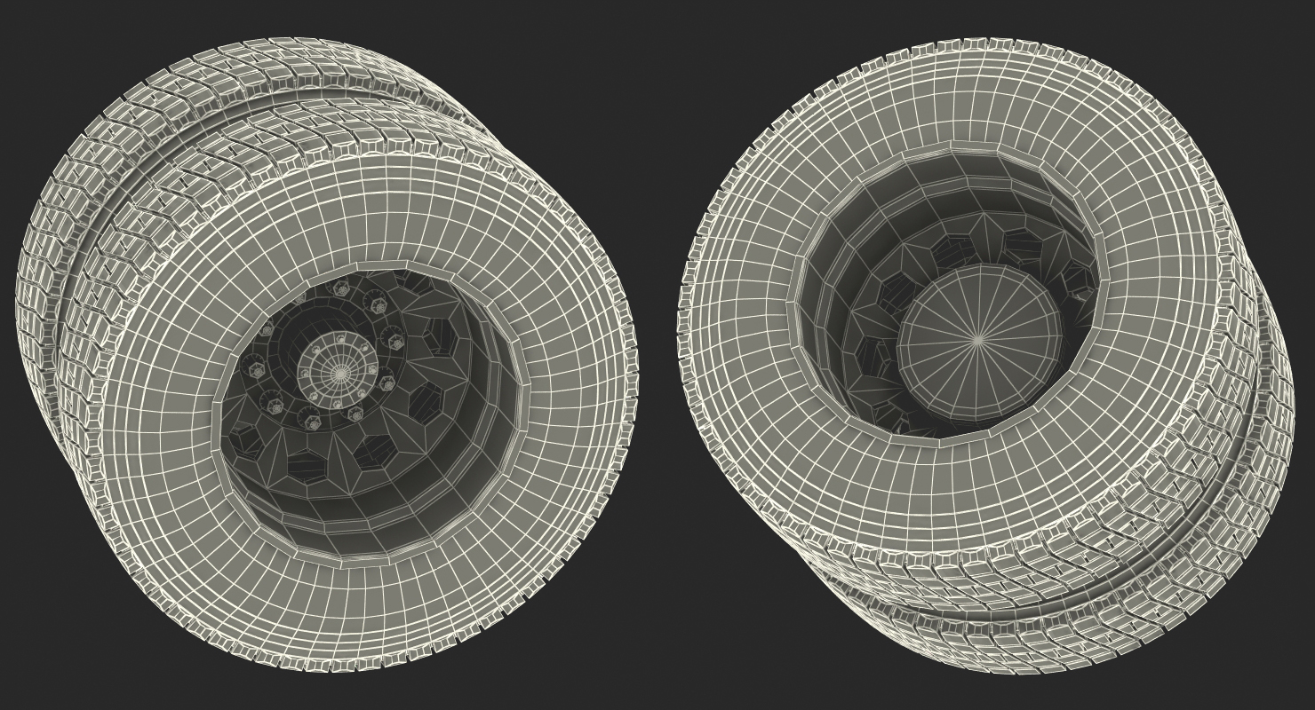 Truck Rear Wheels 3D