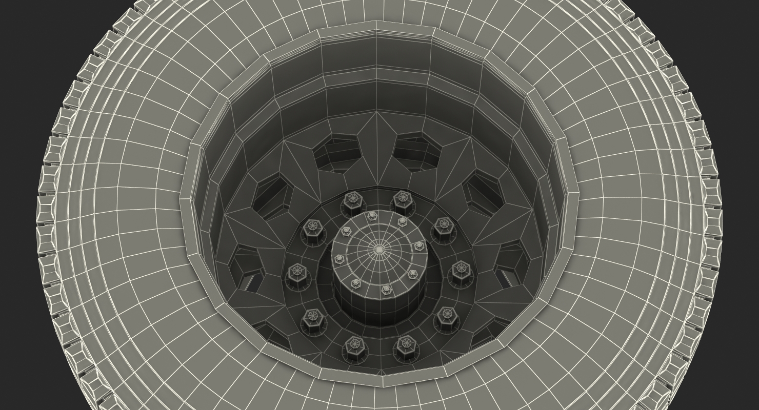 Truck Rear Wheels 3D