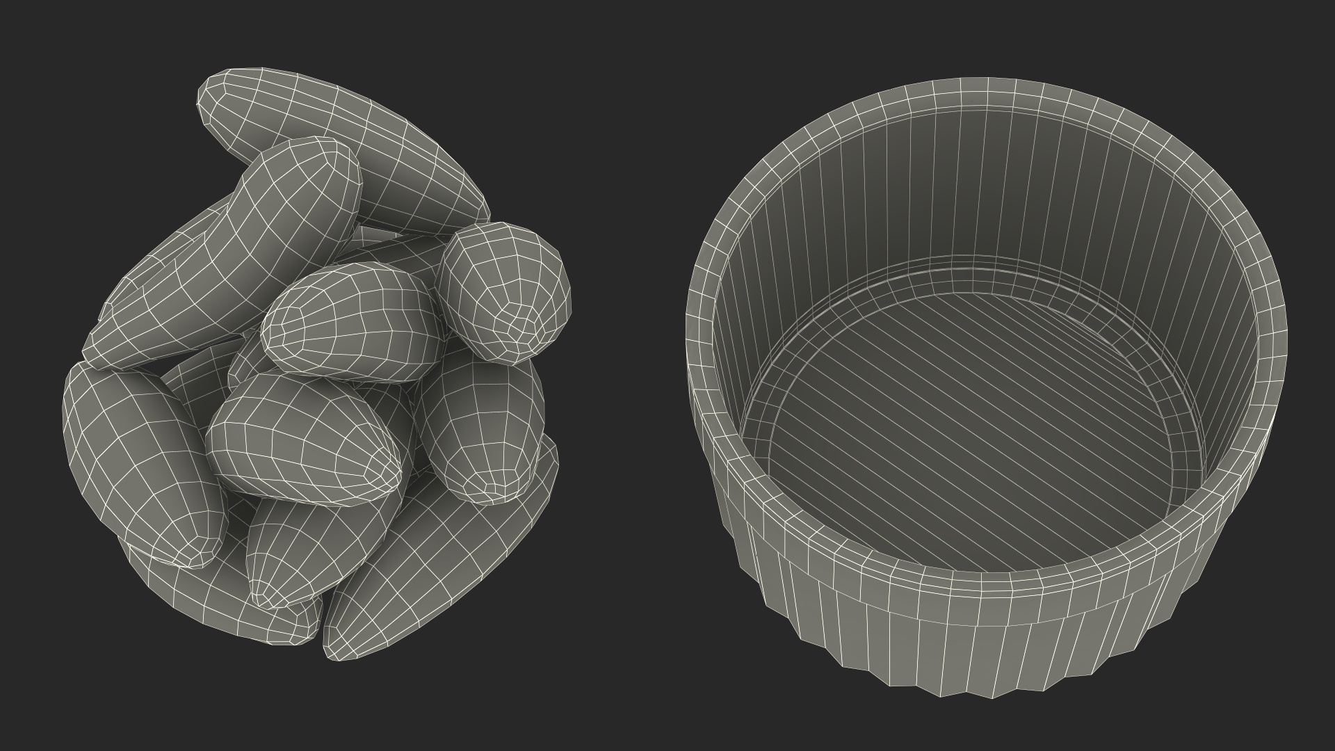 Bowl of Brazil Nuts 3D model