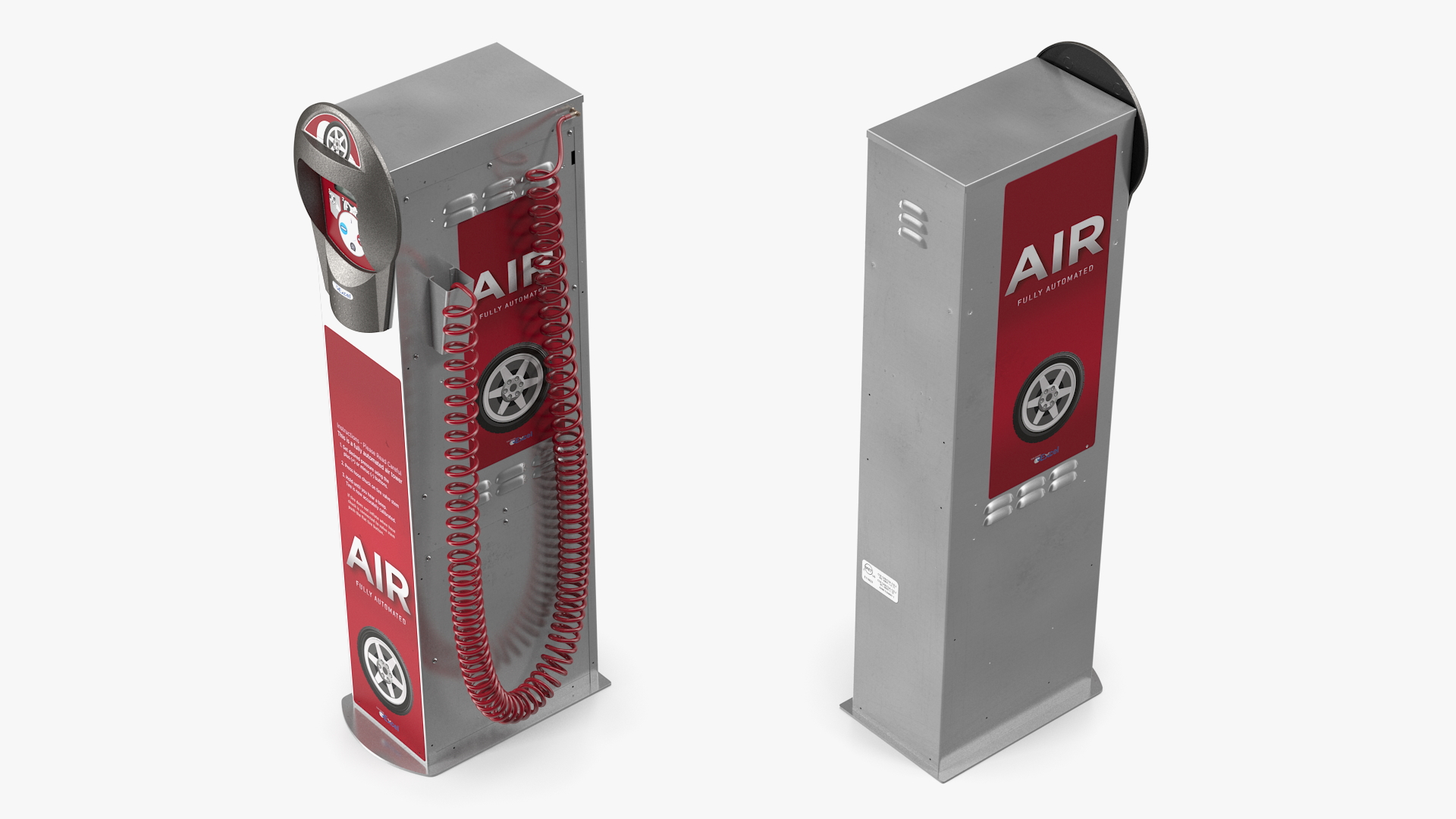 3D Self Service Tire Air Station Red model