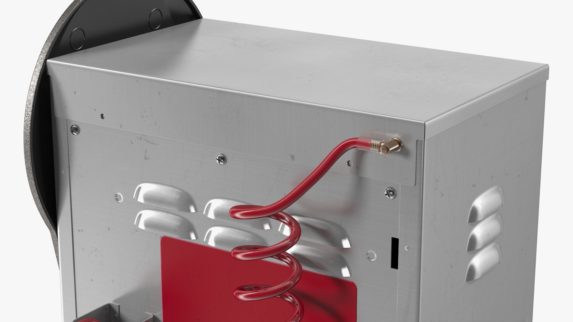 3D Self Service Tire Air Station Red model