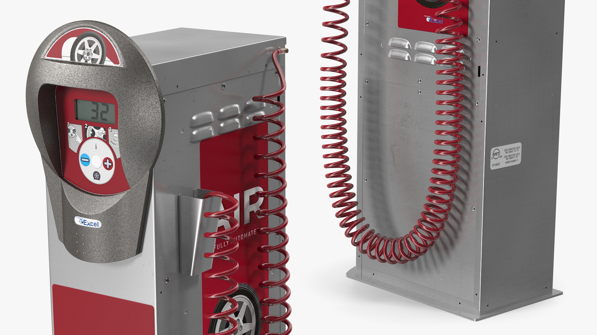 3D Self Service Tire Air Station Red model