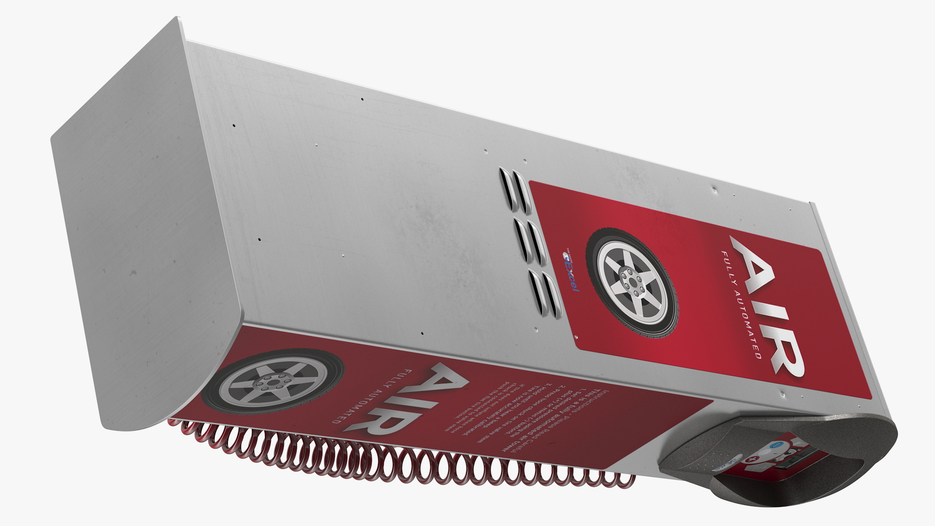 3D Self Service Tire Air Station Red model