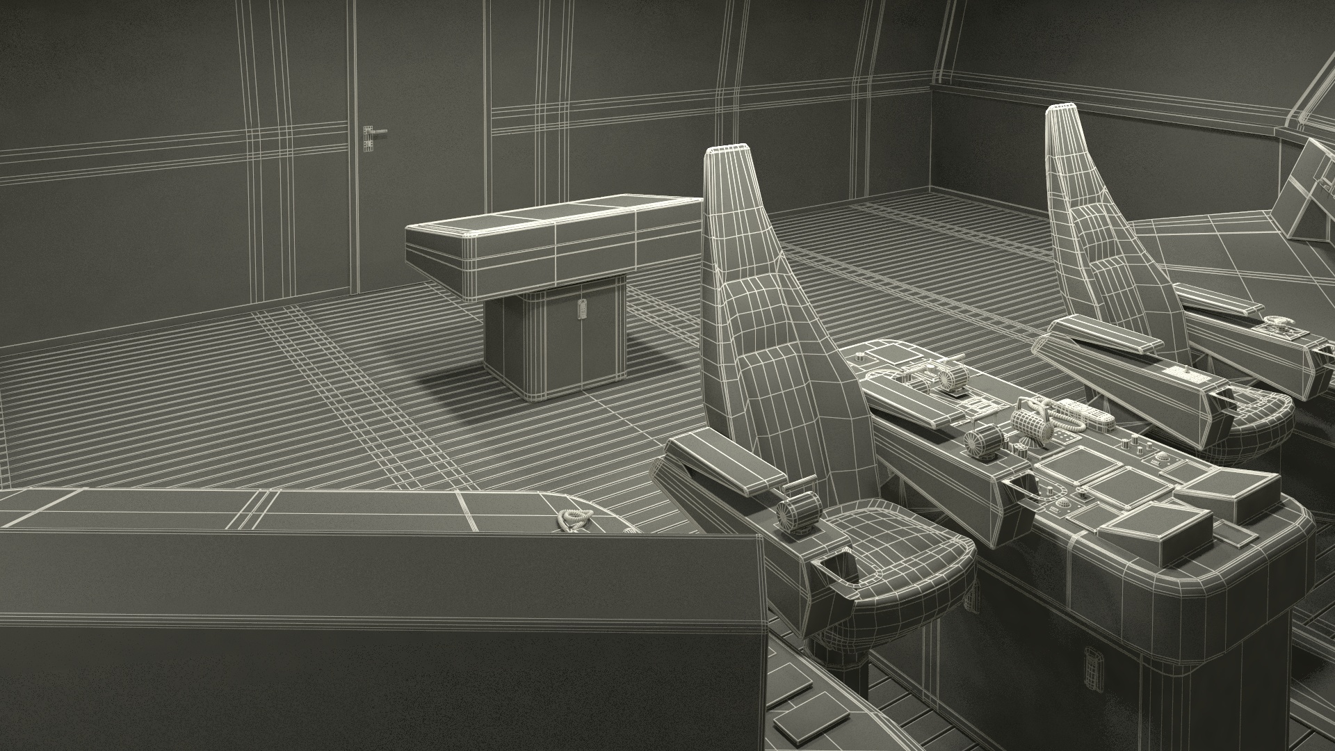 Ship Bridge Control Room 3D model