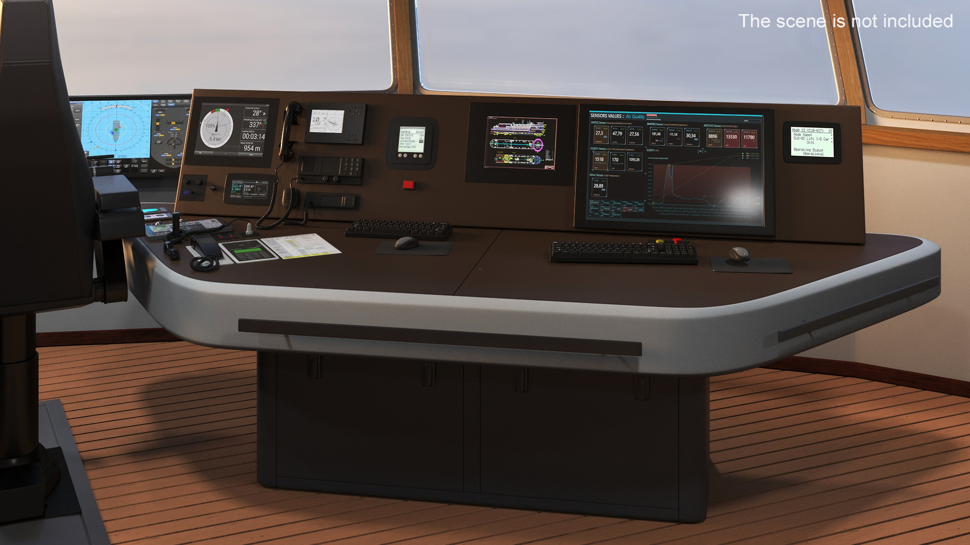 Ship Bridge Control Room 3D model