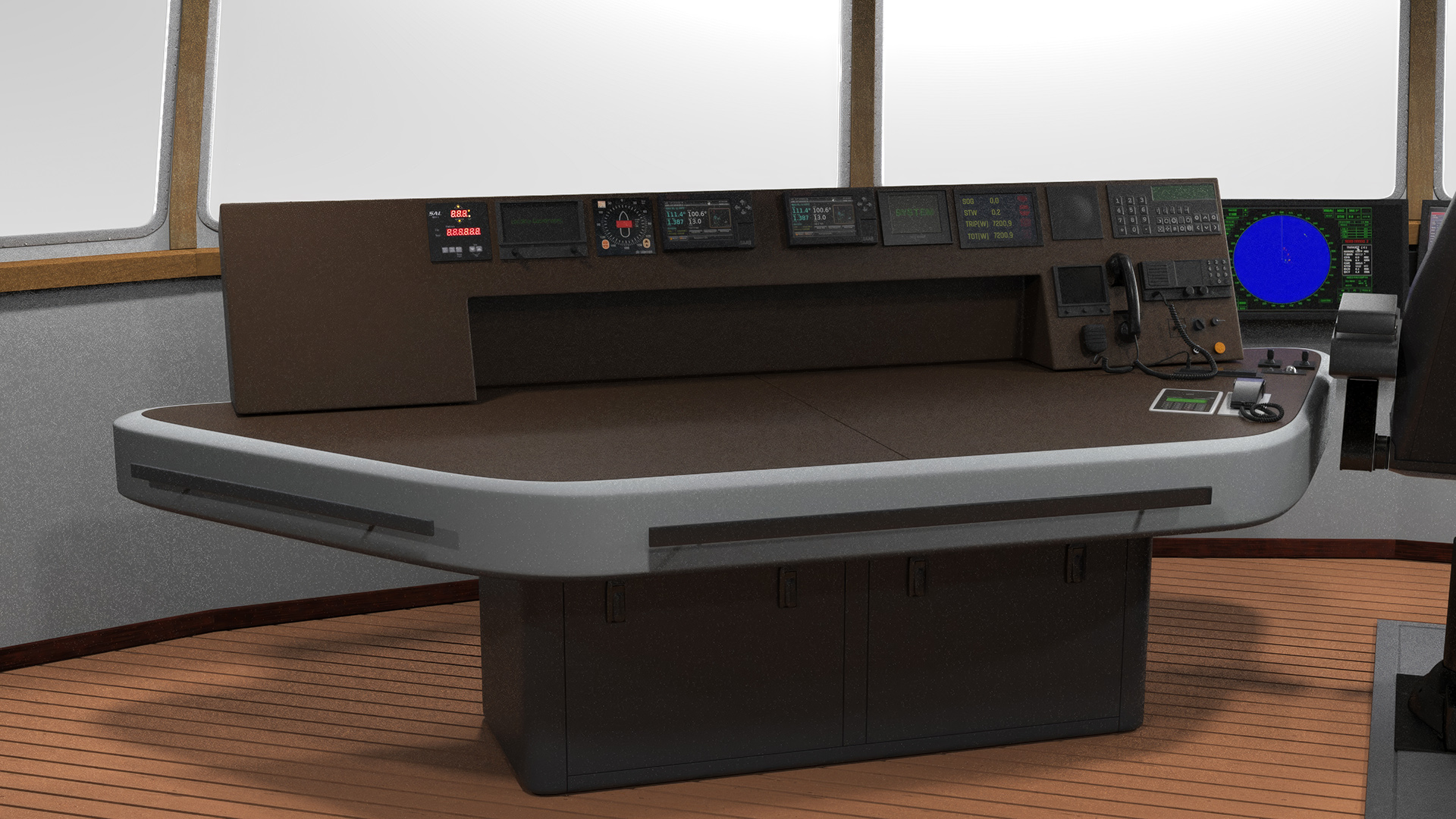 Ship Bridge Control Room 3D model
