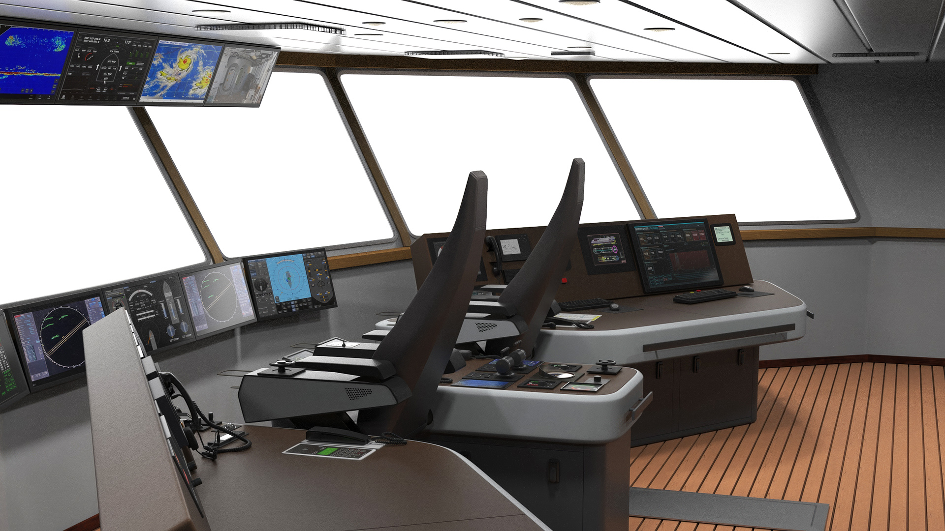 Ship Bridge Control Room 3D model