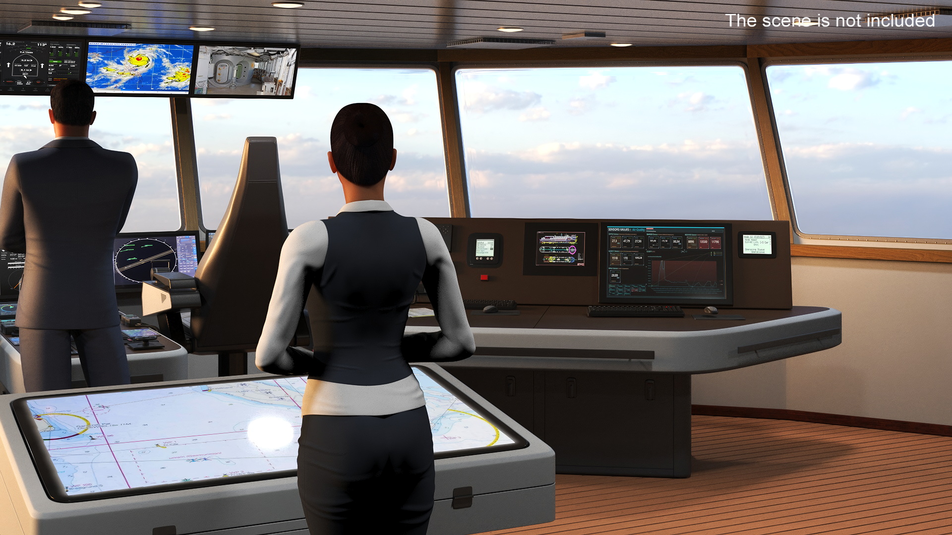 Ship Bridge Control Room 3D model