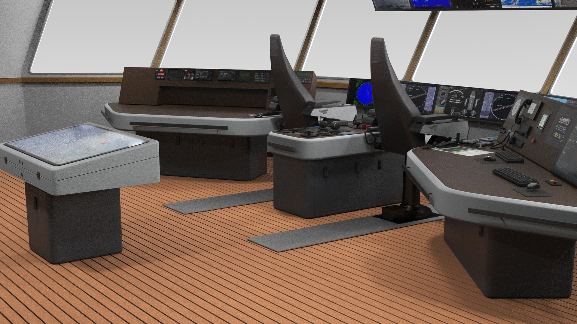 Ship Bridge Control Room 3D model