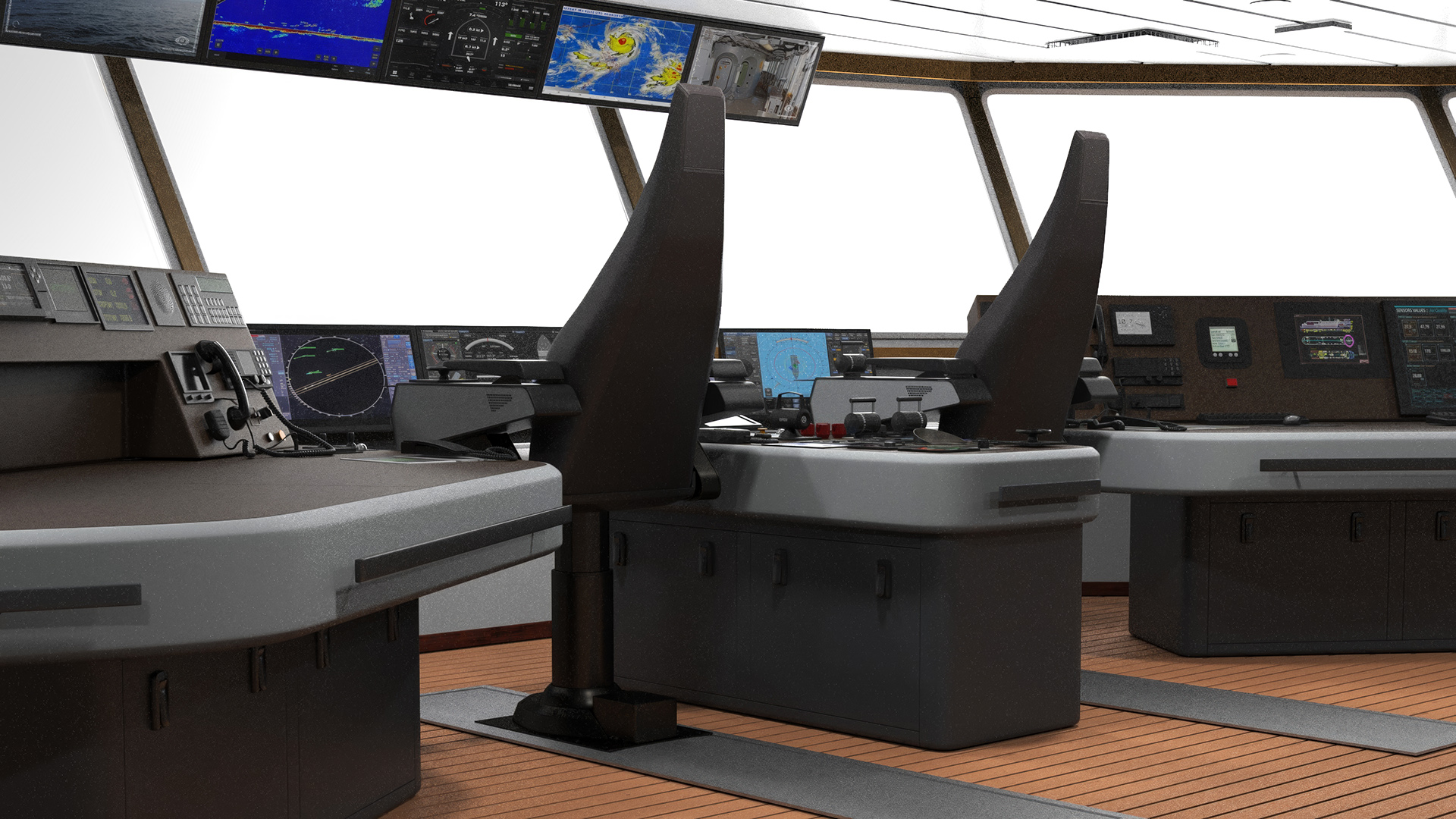 Ship Bridge Control Room 3D model