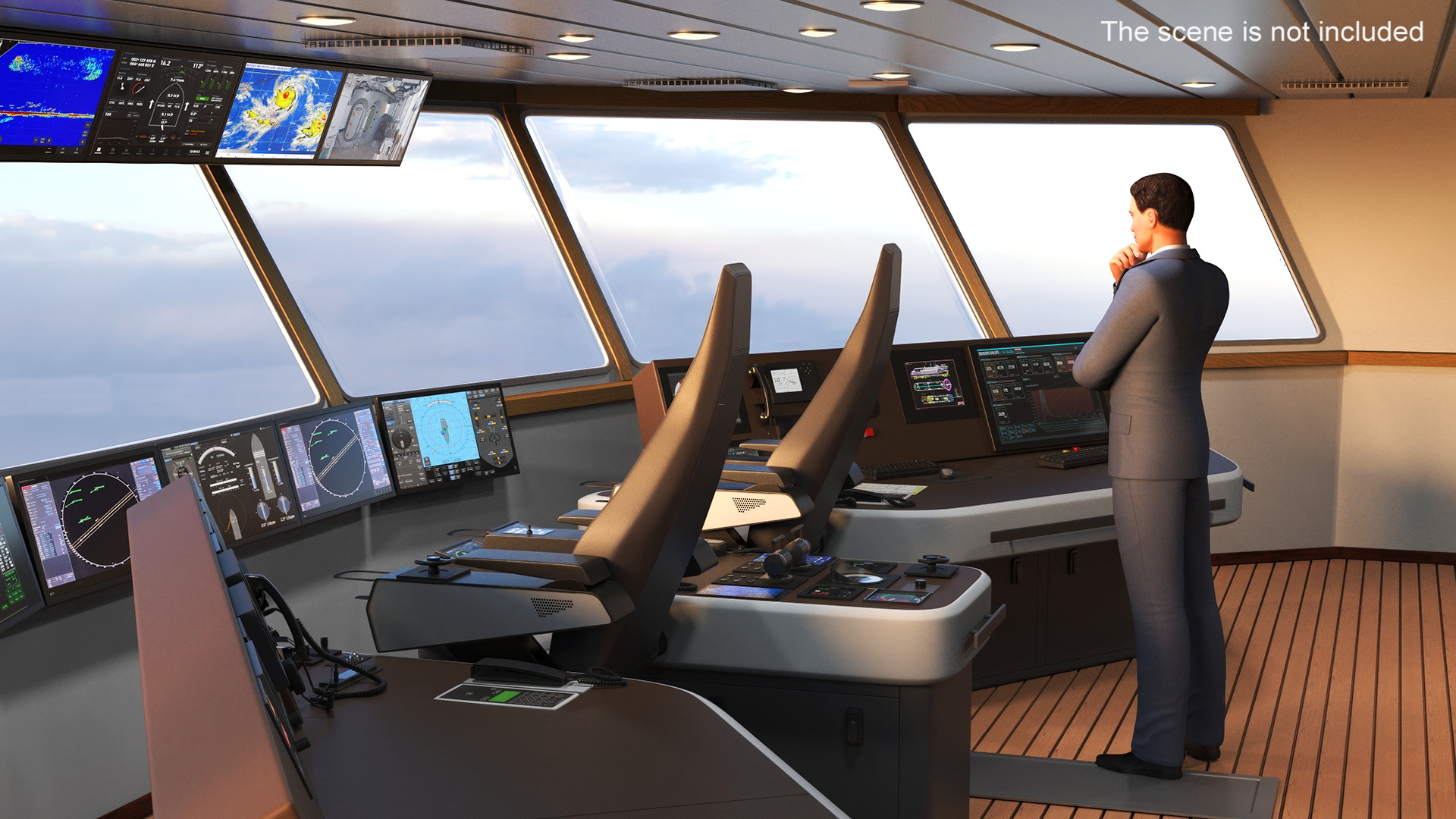 Ship Bridge Control Room 3D model