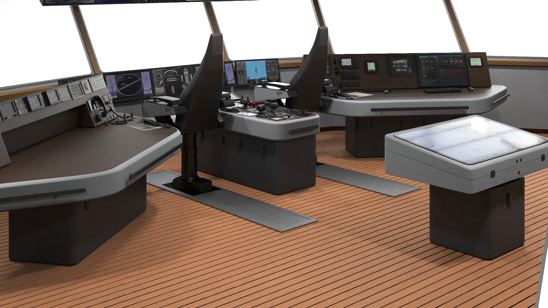 Ship Bridge Control Room 3D model