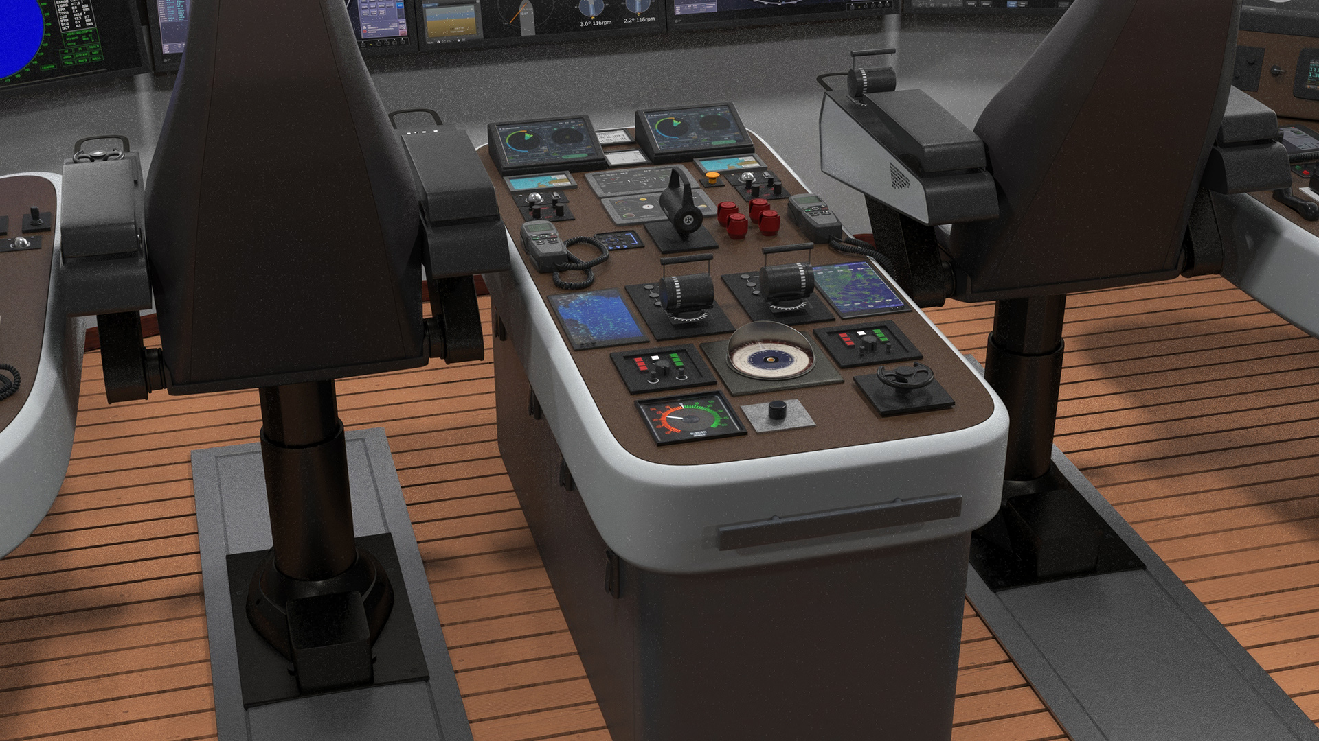 Ship Bridge Control Room 3D model