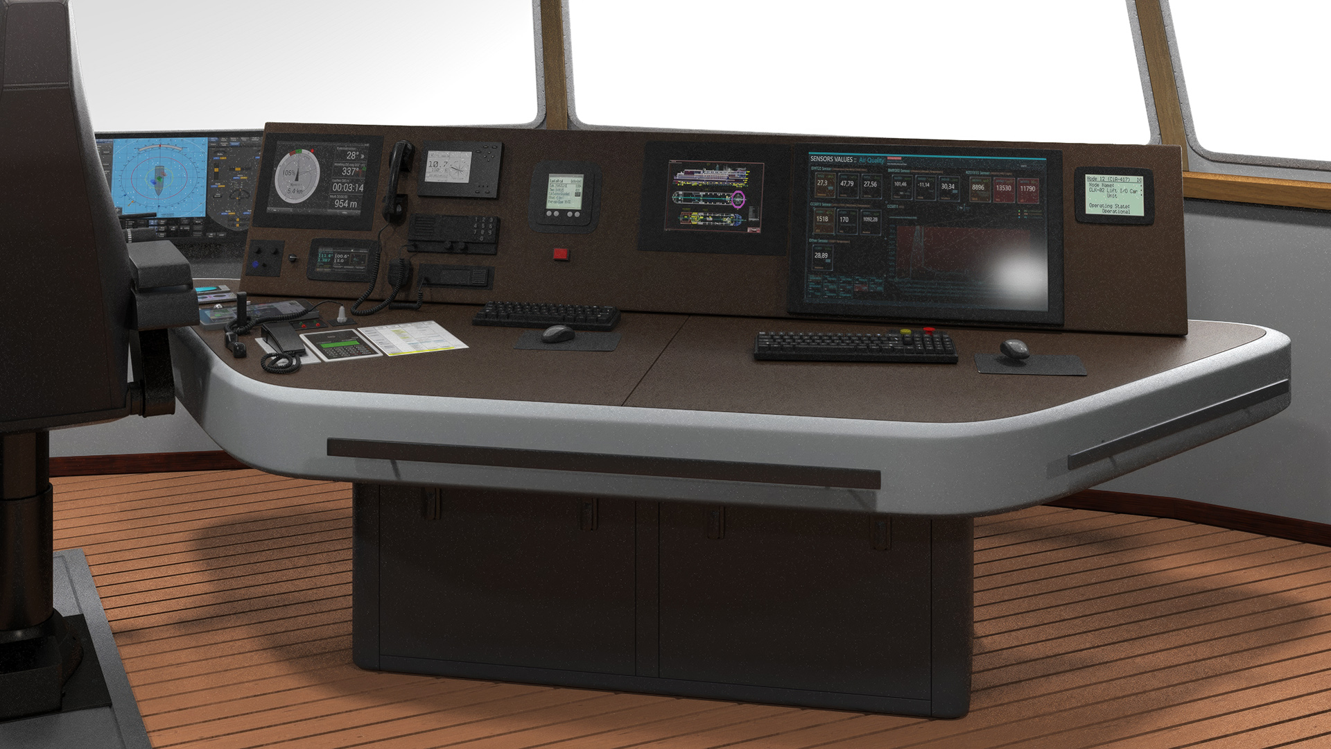 Ship Bridge Control Room 3D model