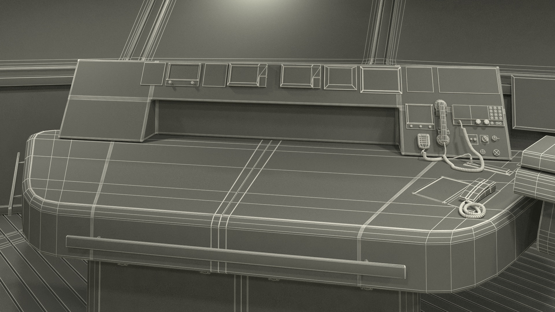 Ship Bridge Control Room 3D model